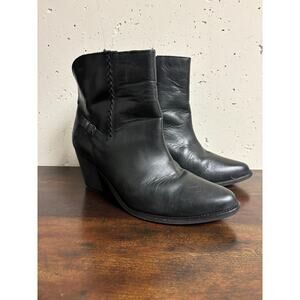Musse and Cloud Black Leather Ankle Booties Heeled Spain Eu 41 / US 41 shoes